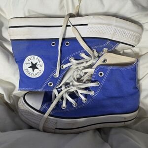 CONVERSE - Hightop Platform Converse blue
